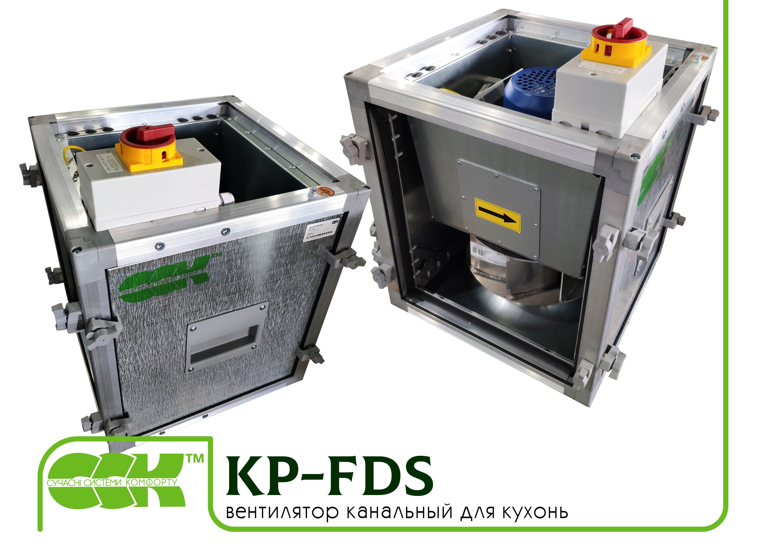 Вентилятор канальный для кухонь KP-FDS-100-100-9-7,1-6-380